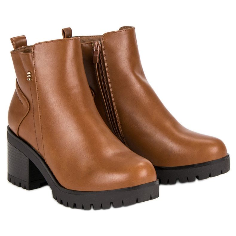 Tocuri înalte de cămilă maro 1