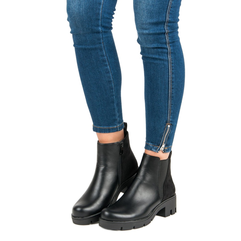 Lucky Shoes Ghete confortabile de toamnă negru 1