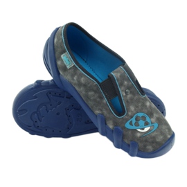 Pantofi pentru copii Befado papuci 290y163 albastru gri 3