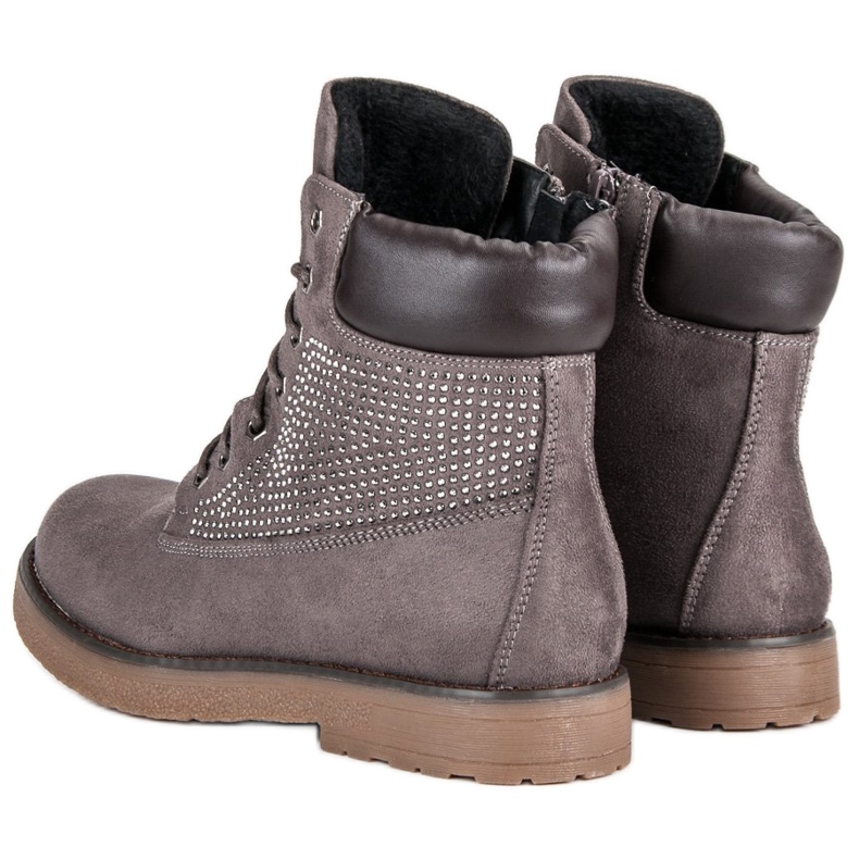 Bestelle Trappers Suede On A Slider gri 2