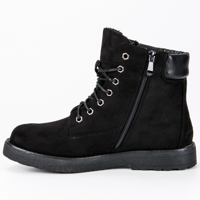 Bestelle Trappers Suede On A Slider negru 2