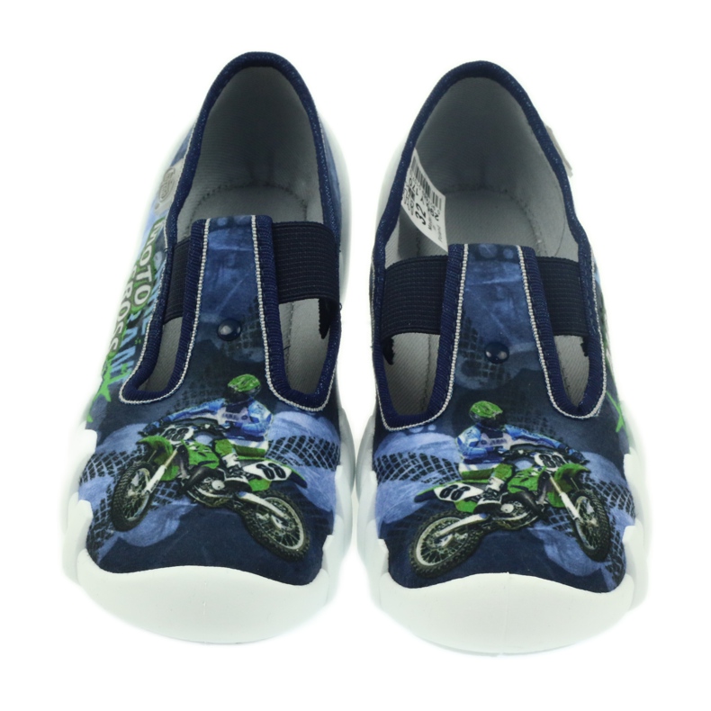 Pantofi pentru copii Befado papuci 290y170 albastru verde albastru marin 4