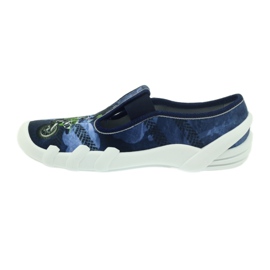 Pantofi pentru copii Befado papuci 290y170 albastru verde albastru marin 3