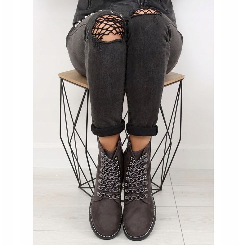 Cizme gri de lucru 061-27-1 Gri 2