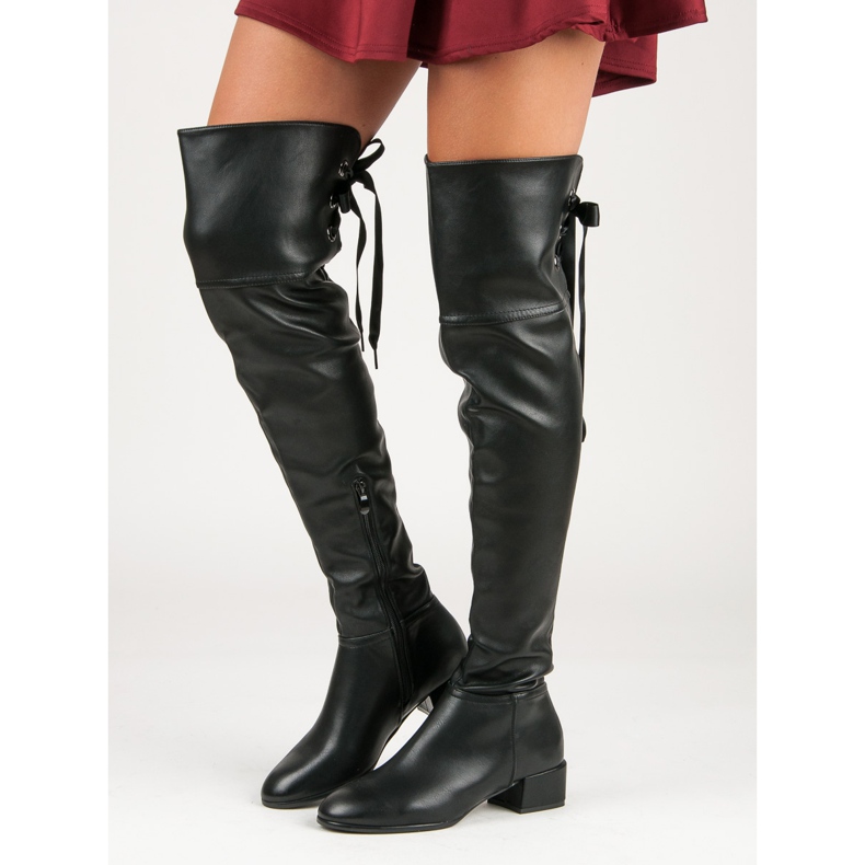 Cizme negre de mușchetar negru 2