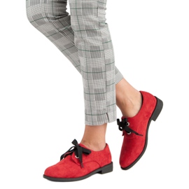 Bestelle Pantofi roșii din piele de căprioară roșu 1