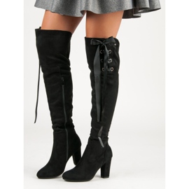 R'S Muschetarii din piele neagră negru 2