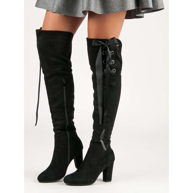 R'S Muschetarii din piele neagră negru 2