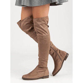 SDS Cizme din piele de căprioară maro 1