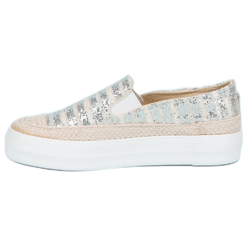 J. Star Espadrile de argint gri 1
