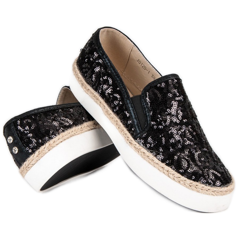 J. Star Adidași pentru femei la modă negru 1