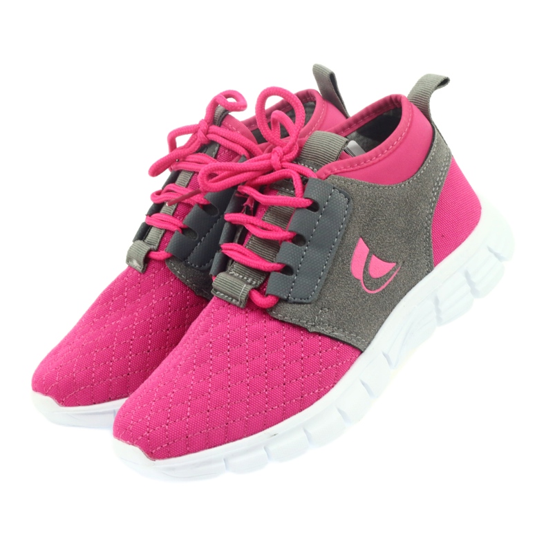 Pantofi sport pentru copii Befado 516Y033 roz gri 4