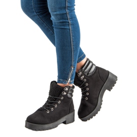 Trappers din piele de căprioară negru 2 Trappers din piele de căprioară negru 2