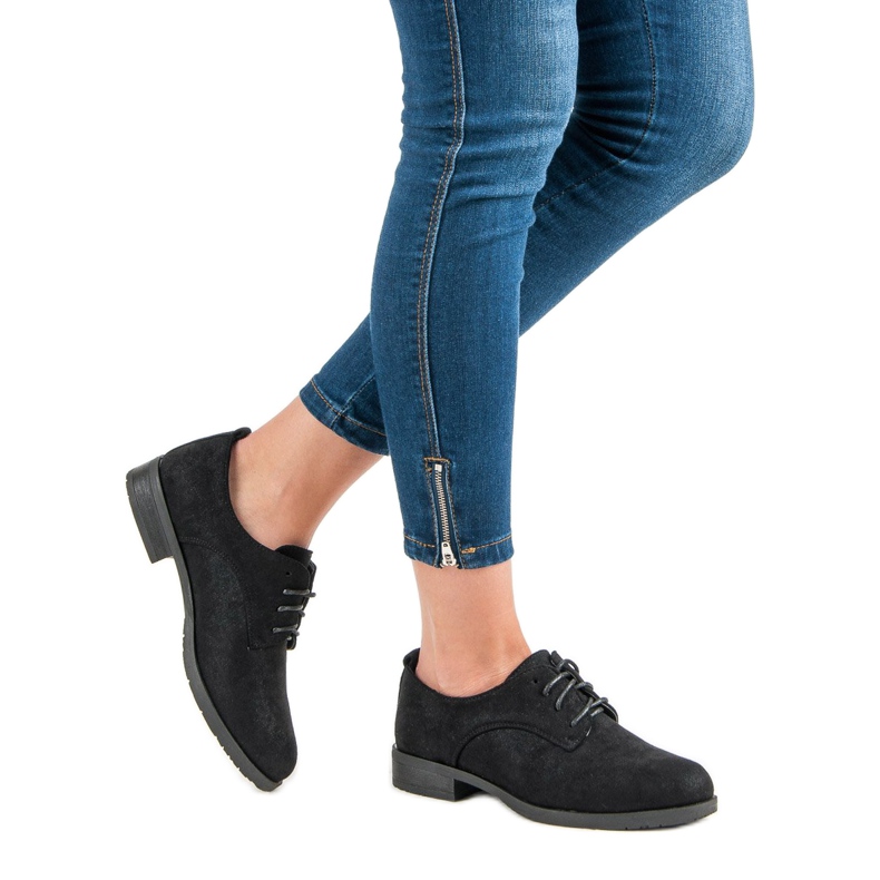 Seastar Pantofi de piele intoarsa negru 1