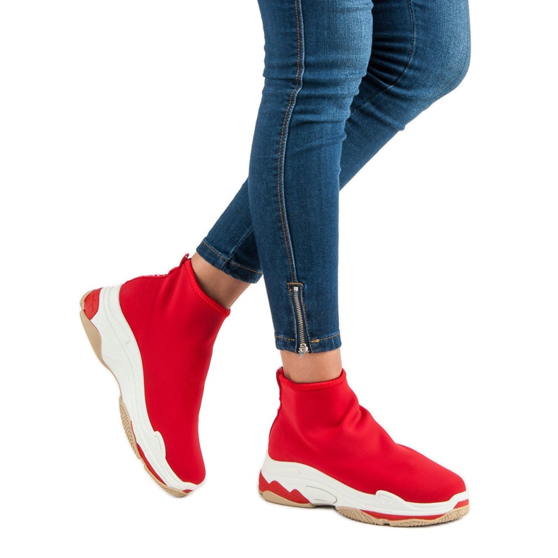 Pantofi sport la modă roșu 1 Pantofi sport la modă roșu 1