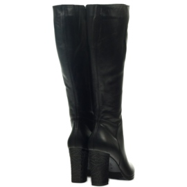 Cizme negre Espinto 185 pe stâlp negru 5