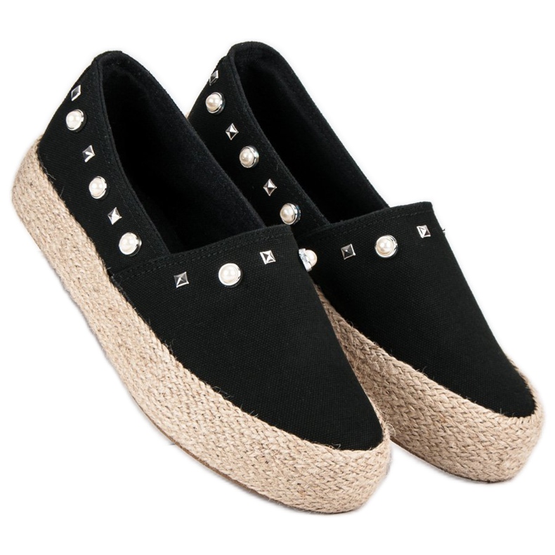 J. Star Espadrile negre negru 2