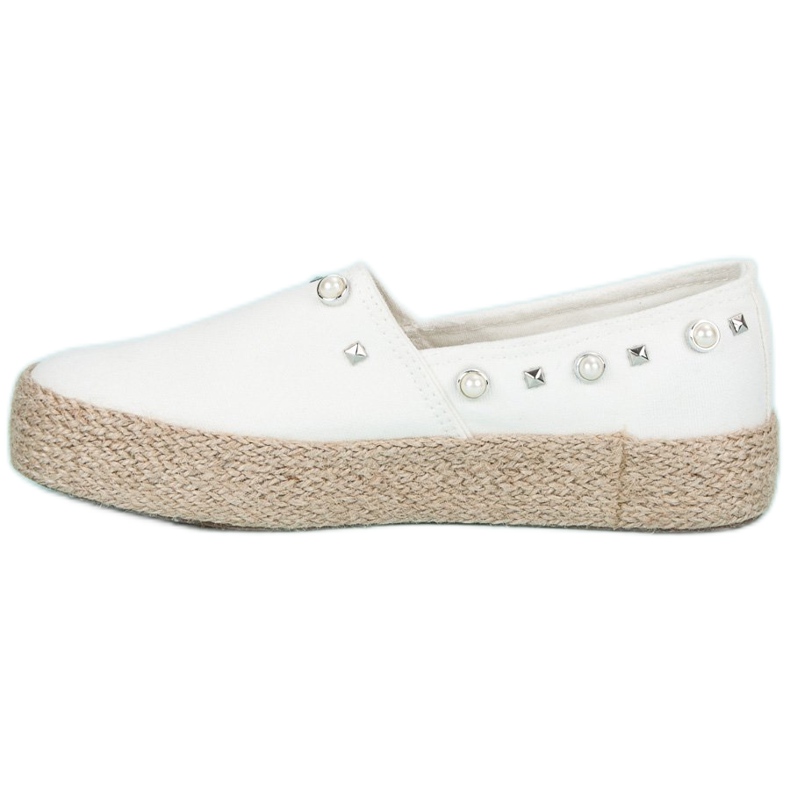 J. Star Espadrile albe 1