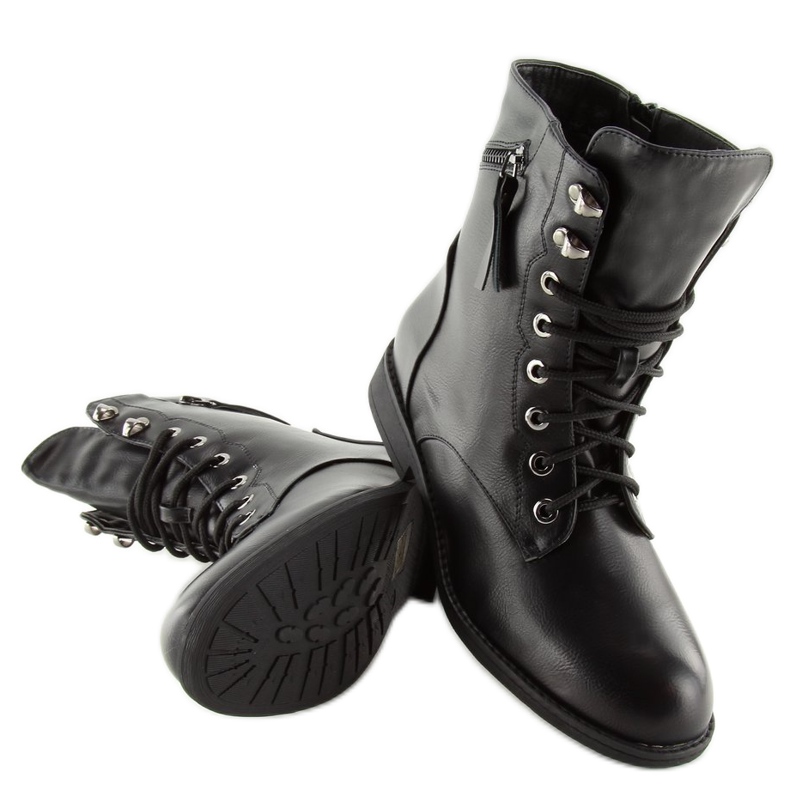 Cizme cu șiret negru workery 168-177 negru 1