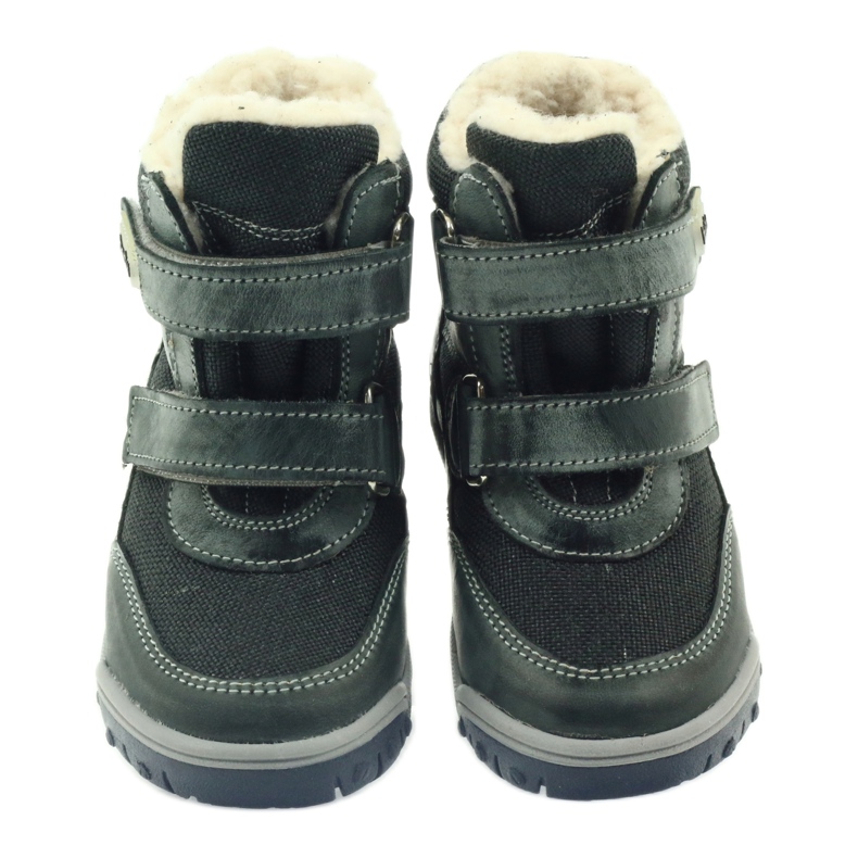 Cizme din piele cu cizme cu membrană Bartuś gri 3