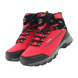 American Club Trekking Softshell cu membrană negru roșu 4