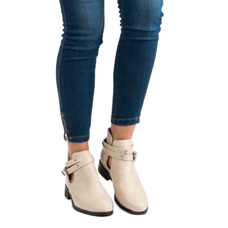 Cizme de modă bej 1 Cizme de modă bej 1