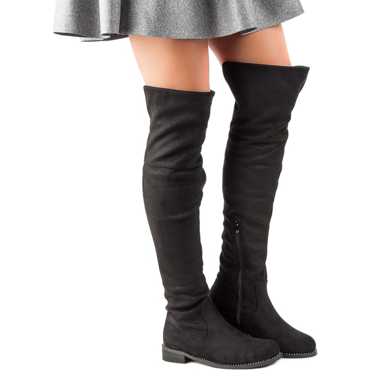 Seastar Cizme plate pentru coapse negru 1 Seastar Cizme plate pentru coapse negru 1