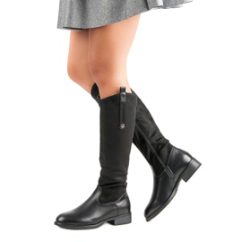 Cizme negre clasice negru 2