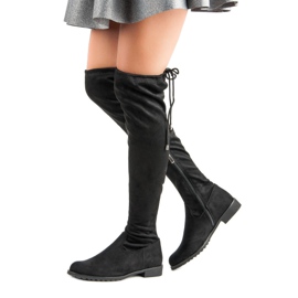 Bello Star Cizme negre deasupra genunchiului negru 2