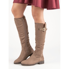 Super Me Ghete clasice din piele intoarsa maro 2 Super Me Ghete clasice din piele intoarsa maro 2