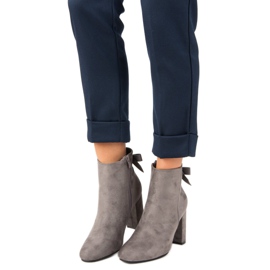 Ideal Shoes Ghete gri elegante 2
