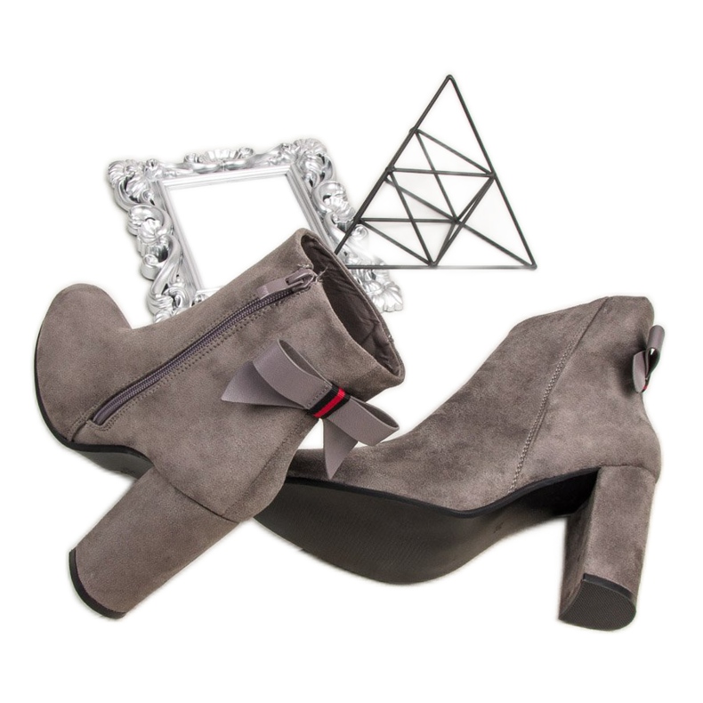 Ideal Shoes Ghete gri elegante 1