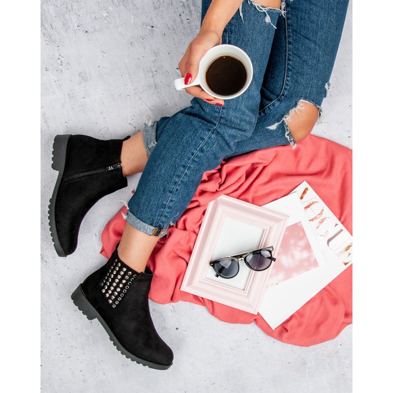 Queen Vivi Ghete Chelsea elegante negru 1 Queen Vivi Ghete Chelsea elegante negru 1