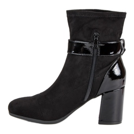 Kylie Cizme elegante cu toc înalt negru 1