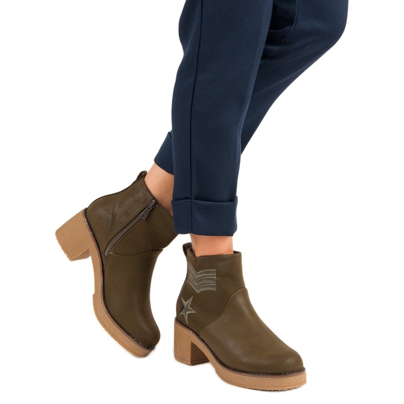 Kylie Cizme de dama militare verde 1