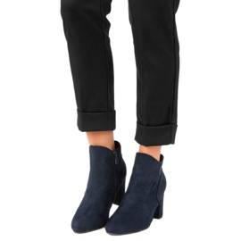 Kylie Cizme elegante din piele intoarsa albastru 1