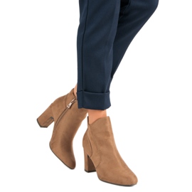 Kylie Cizme elegante din piele intoarsa maro 1