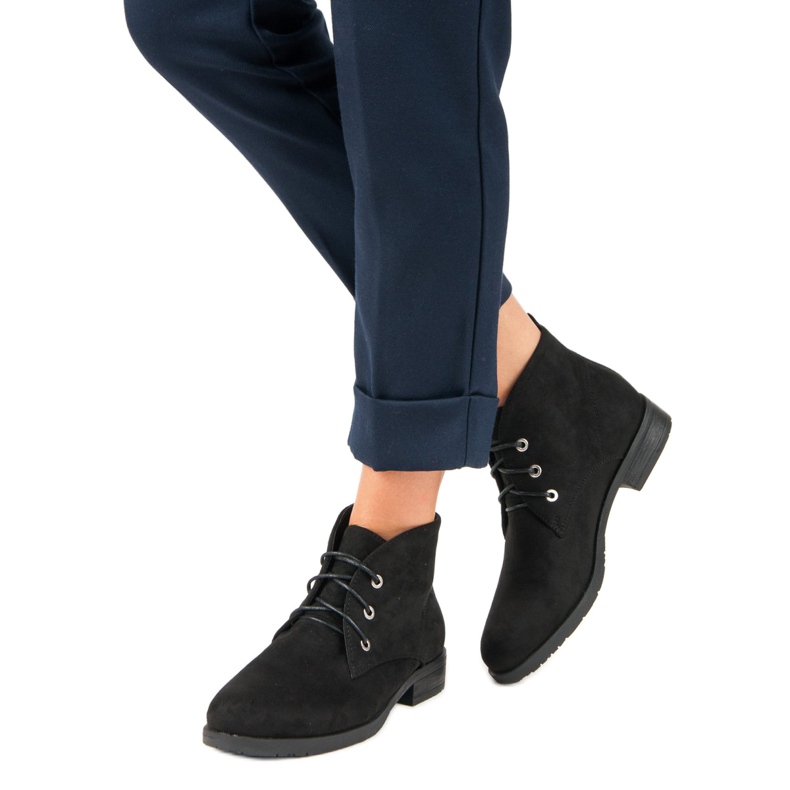 Sweet Shoes Botine cu legătură mică negru 1