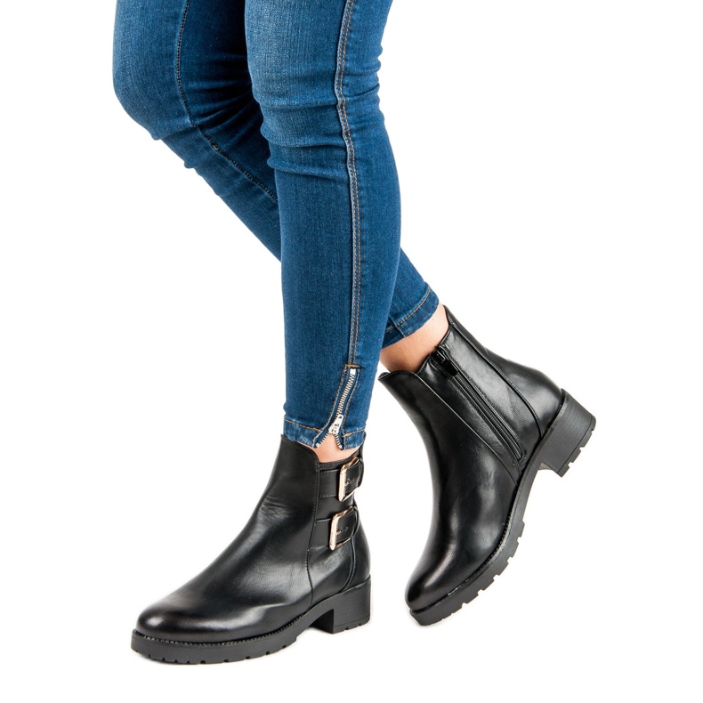 J. Star Cizme calde clasice negru 1