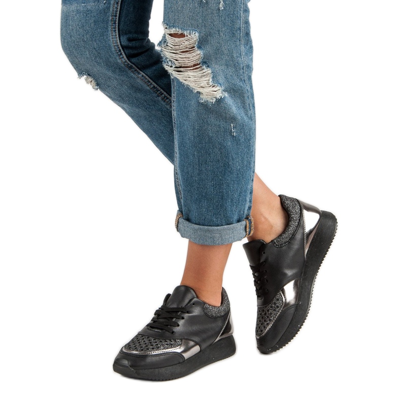 Adidași la modă negru 1