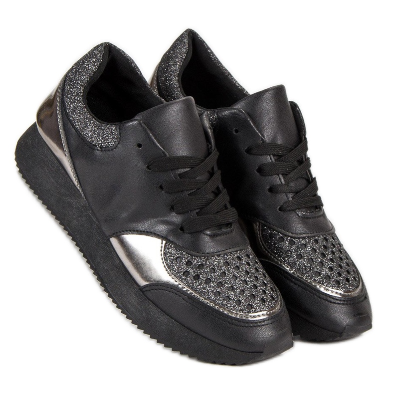 Adidași la modă negru 2