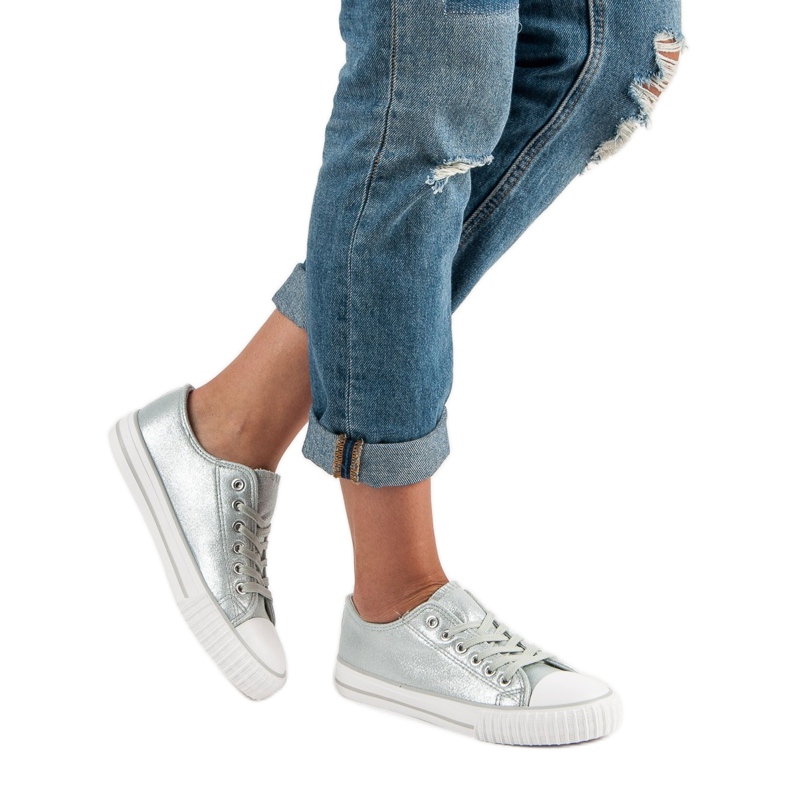 Adidași argintii gri 1