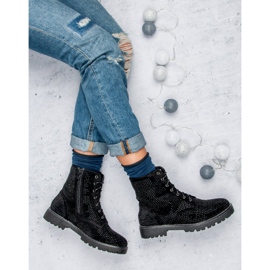 Seastar Cizme de muncitori la modă negru 1