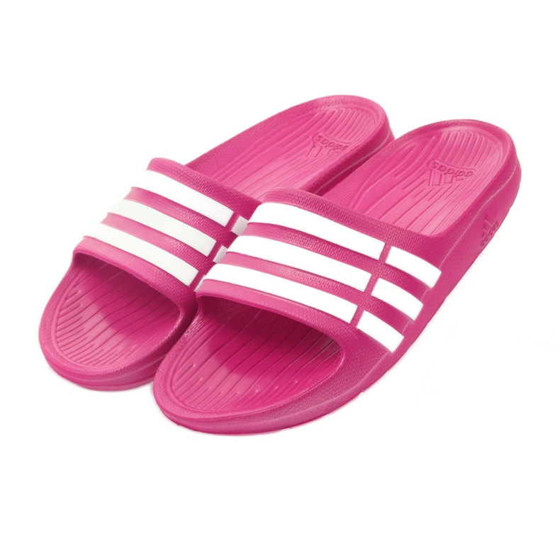 Papuci Adidas Duramo Slide K Jr G06797 alb roz 3 Papuci Adidas Duramo Slide K Jr G06797 alb roz 3