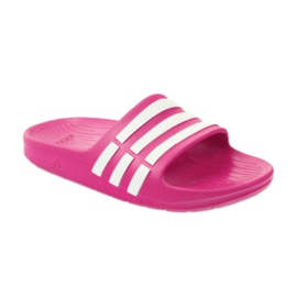 Papuci Adidas Duramo Slide K Jr G06797 alb roz 1 Papuci Adidas Duramo Slide K Jr G06797 alb roz 1