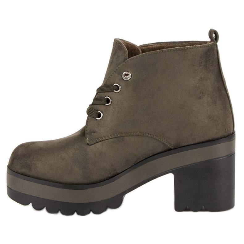 Ghete ușoare cu toc înalt verde 2