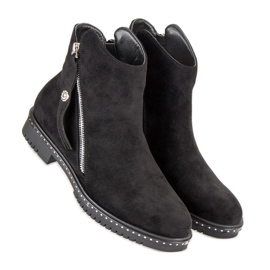 Queentina Ghete confortabile de toamnă negru 1