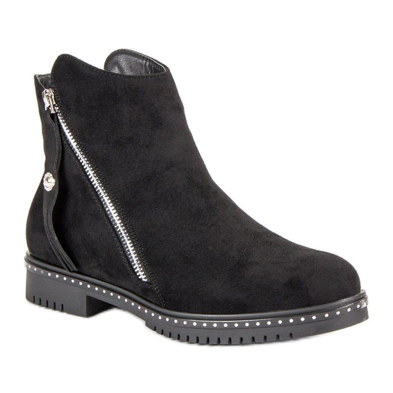 Queentina Ghete confortabile de toamnă negru 2 Queentina Ghete confortabile de toamnă negru 2