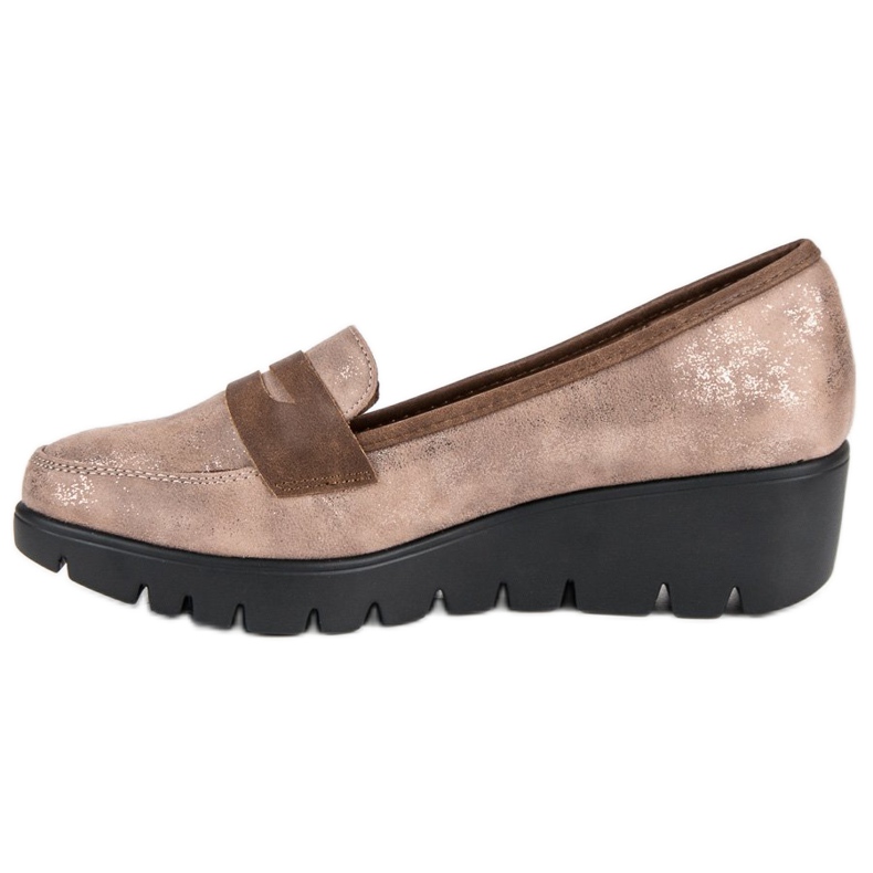 Kylie Mocasini cu toc bej 1