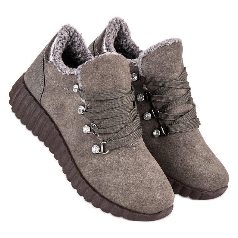 Kylie Adidași din piele de căprioară maro 1